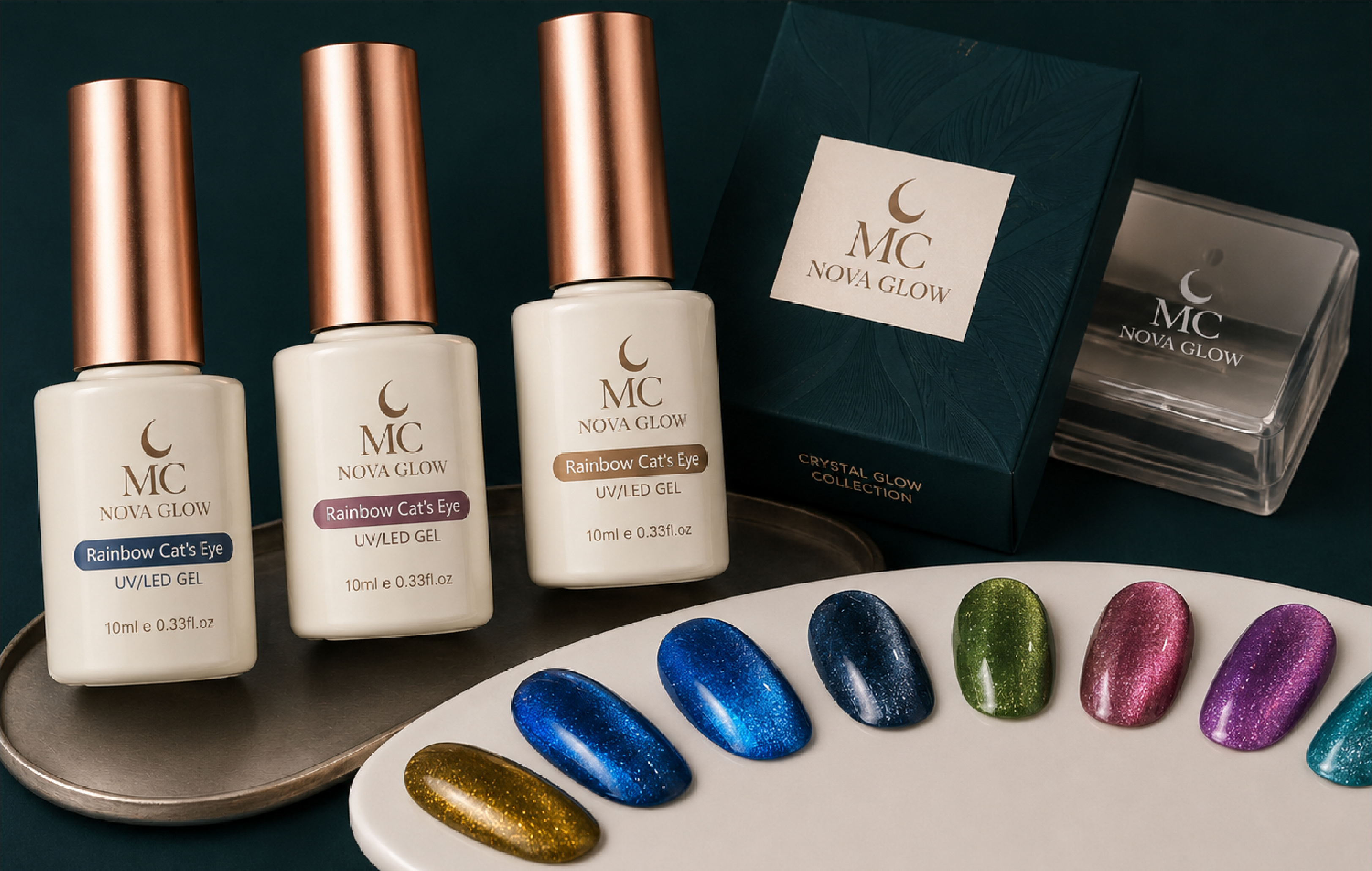 Productos y paleta de colores Nova Glow